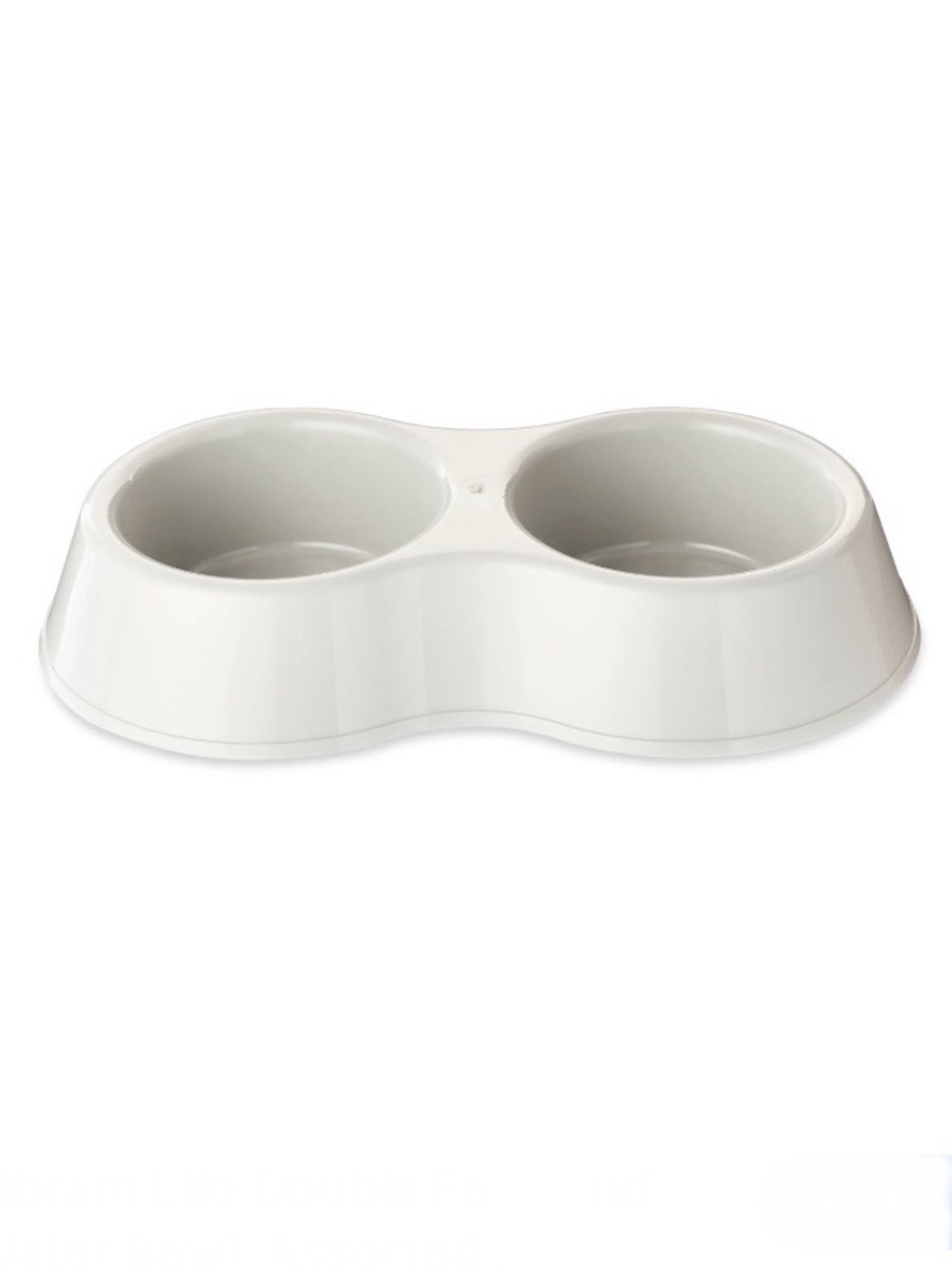 Beige Cream Double Pet Bowl for Dog / Cat Feeding Dish Suitable for Food & Water